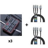 Multifunctional Car Charger with AC Outlets & USB
