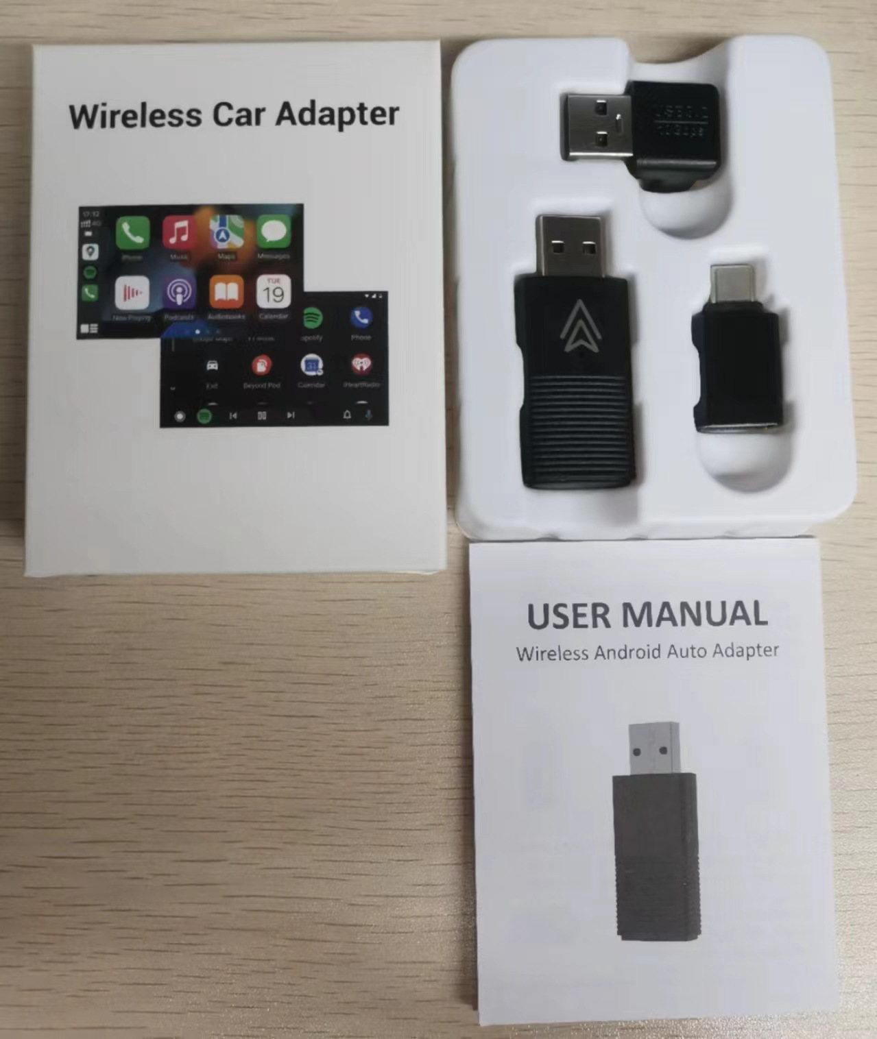 Wired to Wireless CarPlay & Android Auto Adapter