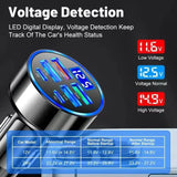 Tidesmit 60W PD 3.0 Dual Port Fast USB C Car Charger Wireless Charging Station