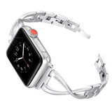 Apple Watch Band X-Type Stainless Steel with Diamonds