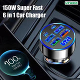 Tidesmit 60W PD 3.0 Dual Port Fast USB C Car Charger Wireless Charging Station