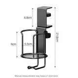 2 in 1 No Drill Desk Cup Holder Adjustable Upgraded Arm Clamp Stand