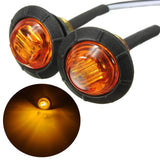 10 PCS 3/4 Inch round LED Clearance Light Front Rear Side Indicator Bullet Marker Lamp for Truck RV Car Bus Trailer Van Caravan Boat, Blue