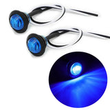 10 PCS 3/4 Inch round LED Clearance Light Front Rear Side Indicator Bullet Marker Lamp for Truck RV Car Bus Trailer Van Caravan Boat, Blue