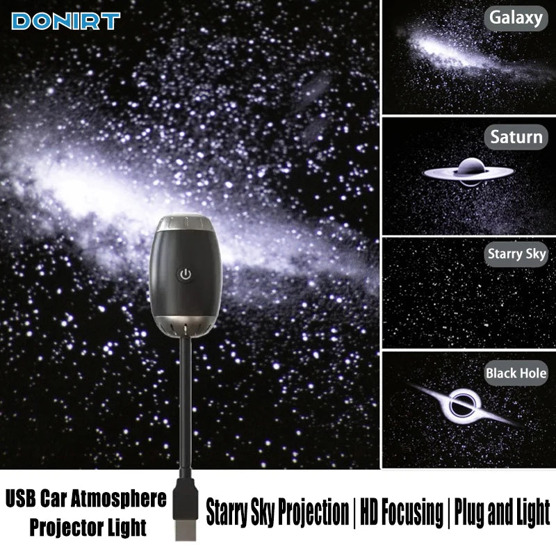 USB LED Car Atmosphere Projector Star Light Galaxy Light