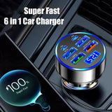 Tidesmit 60W PD 3.0 Dual Port Fast USB C Car Charger Wireless Charging Station