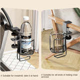 2 in 1 No Drill Desk Cup Holder Adjustable Upgraded Arm Clamp Stand