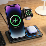 Foldable 3 in 1 Wireless Charging Station for iPhone