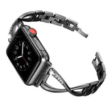 Apple Watch Band X-Type Stainless Steel with Diamonds