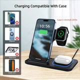 Foldable 3 in 1 Wireless Charging Station for iPhone