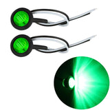 10 PCS 3/4 Inch round LED Clearance Light Front Rear Side Indicator Bullet Marker Lamp for Truck RV Car Bus Trailer Van Caravan Boat, Blue