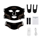Silicone LED Mask With Neck 7 Colors LED Photon Infrared Therapy Facial Mask