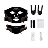 Silicone LED Mask With Neck 7 Colors LED Photon Infrared Therapy Facial Mask