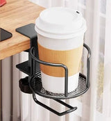 2 in 1 No Drill Desk Cup Holder Adjustable Upgraded Arm Clamp Stand