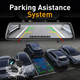 ESSGOO 10" Dash Cam 1920*1080P Car Dvr Touch Screen Video GPS WIFI AUX Recorder RearView Mirror Dashcam Camera Drive Recorder