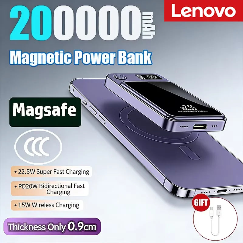 2027 200000mAh Wireless Power Bank Portable Fast Charger