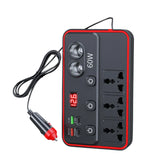 Multifunctional Car Charger with AC Outlets & USB