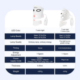 Silicone LED Mask With Neck 7 Colors LED Photon Infrared Therapy Facial Mask