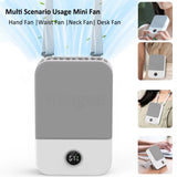 Portable Waist Fan Hanging Neck Fan Mini USB Rechargeable Portable Waist Clip Fan for Outdoor Sports Working Travel Small Fan